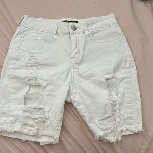 Fashion NovaWhite Distressed Denim Shorts